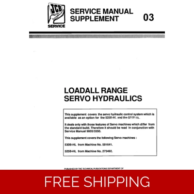 JCB 525B HL, 530B HL LOADALL RANGE SUPPLEMENT MANUAL JCB 525B HL, 530B HL LOADALL RANGE SUPPLEMENT MANUAL